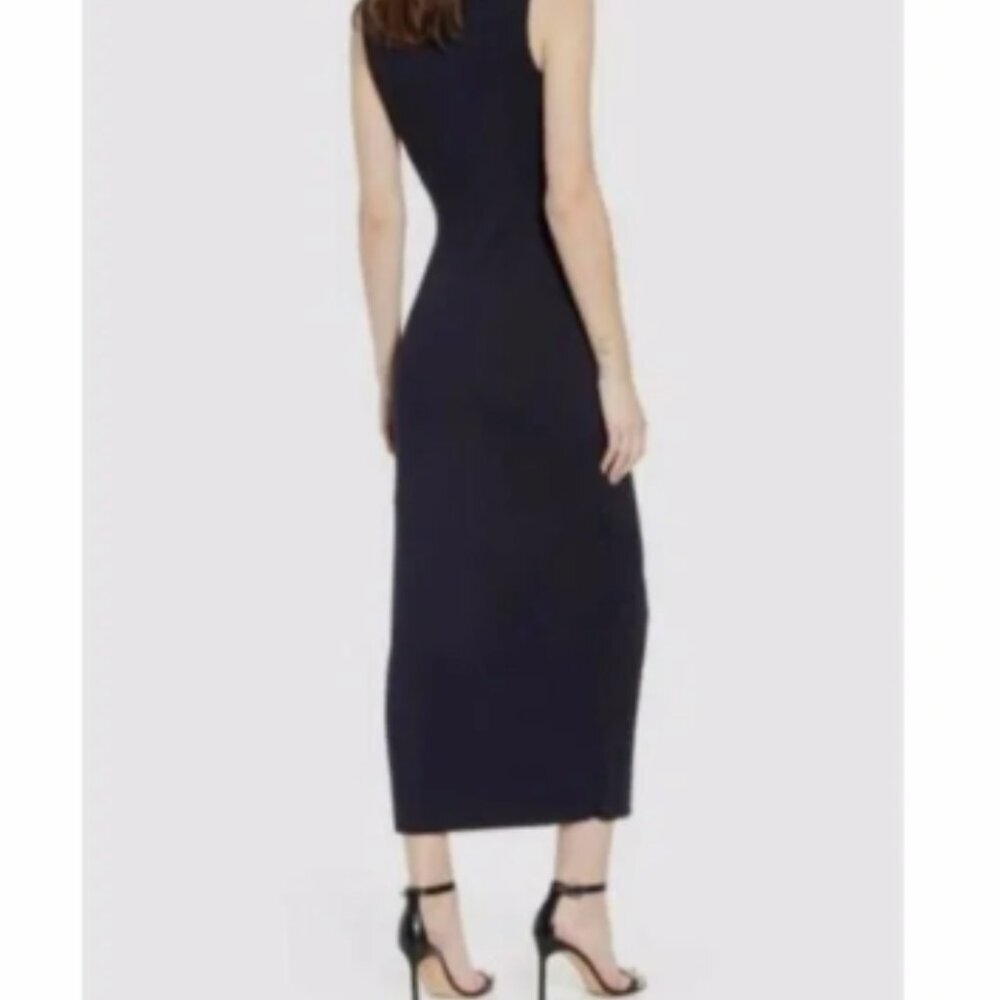 Bailey 44 Aphrodite Black Ruched Tie Sleeveless V-Neckline Maxi Dress Size Small - Picture 8 of 8